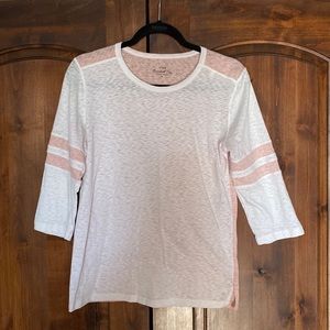 3/4 sleeve J crew baseball tee